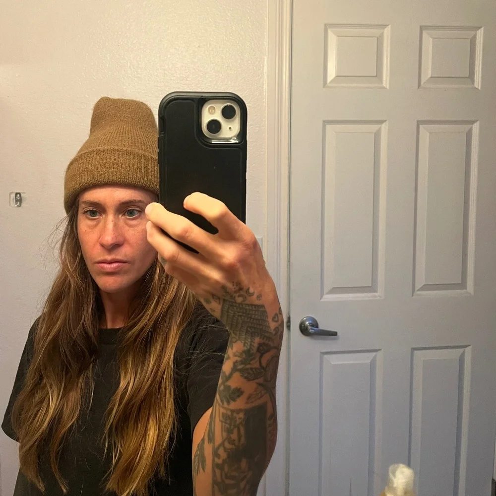 Vintage 100 wool beanie vtg workwear like carhartt 90s grunge skater made in usa - Picture 1 of 8